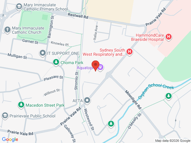 Map showing event location